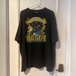 Vintage weight lifting shirt 4x black mason work out muscle